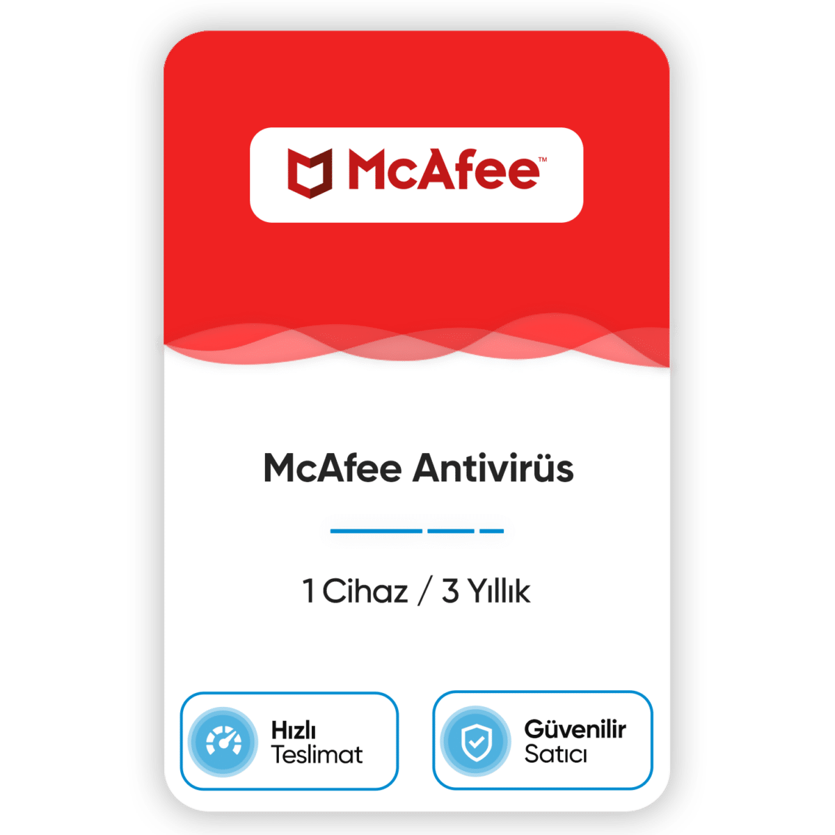 mcafee antivirus 1 cihaz 3 yillik