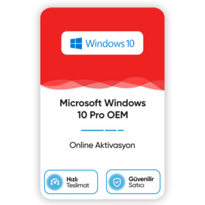 microsoft windows 10 pro oem online aktivasyon